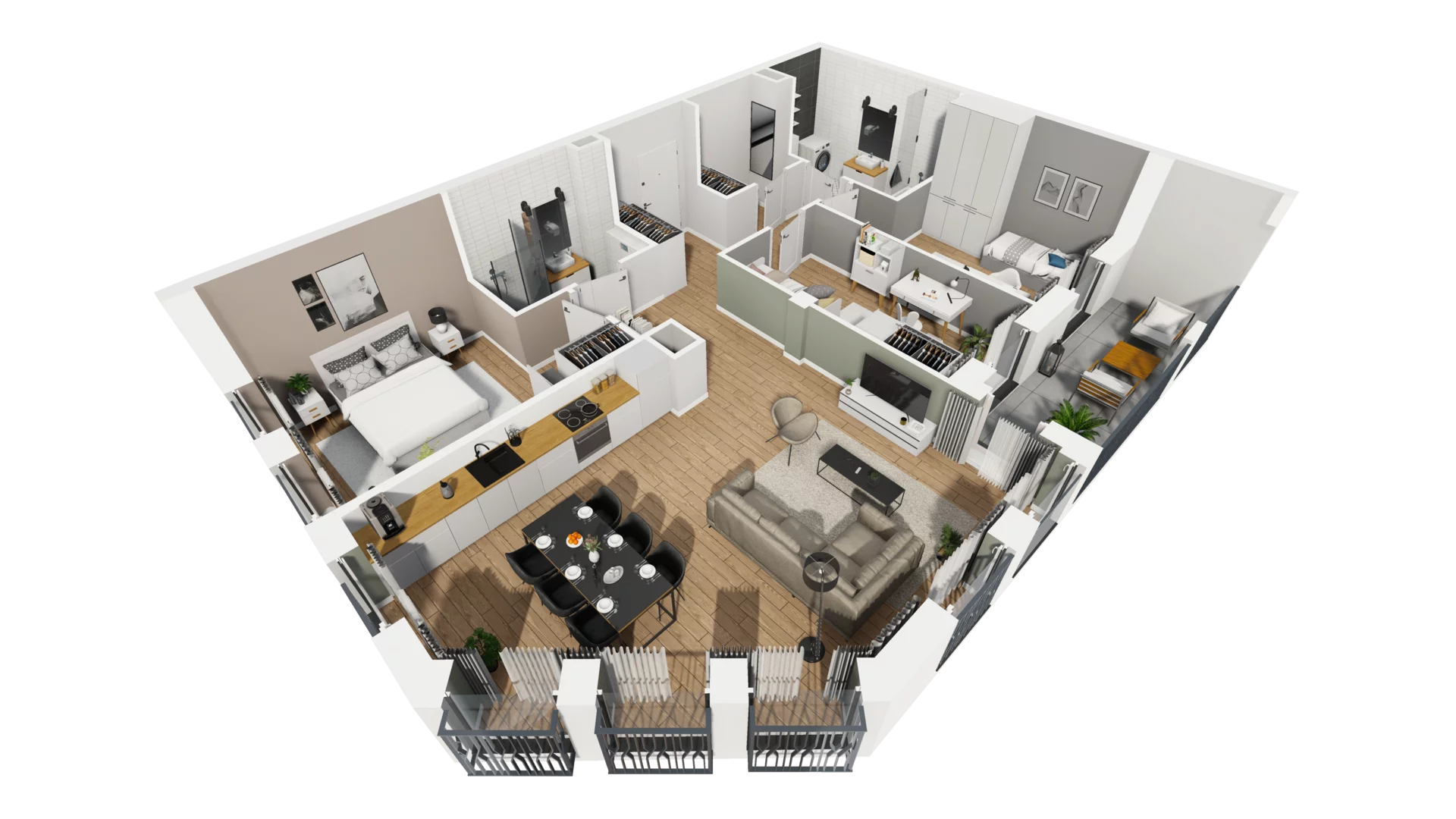 4 pokoje, mieszkanie 89,68 m², piętro 1, oferta nr A/6, Esencja, Gdańsk, Śródmieście, Dolne Miasto, ul. Kamienna Grobla / Jałmużnicza