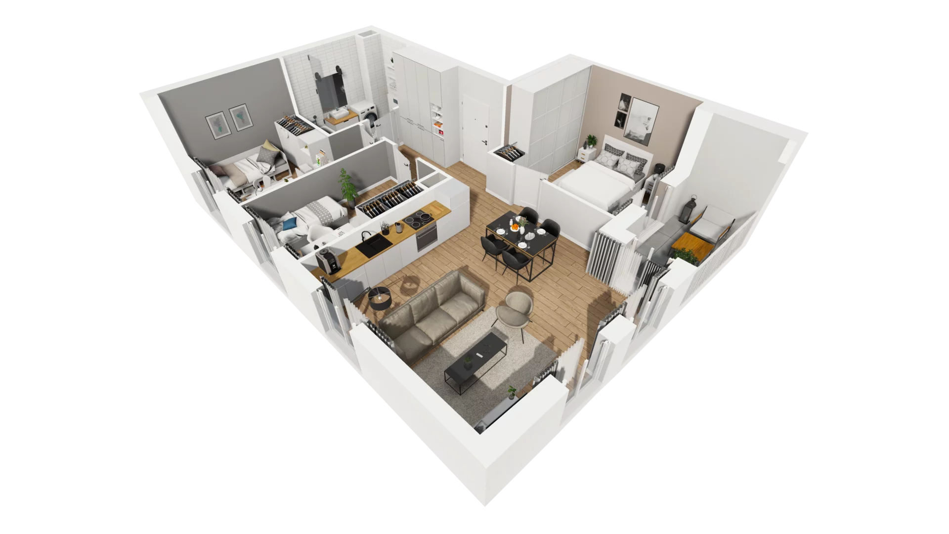 4 pokoje, mieszkanie 65,49 m², piętro 1, oferta nr A/10, Esencja, Gdańsk, Śródmieście, Dolne Miasto, ul. Kamienna Grobla / Jałmużnicza
