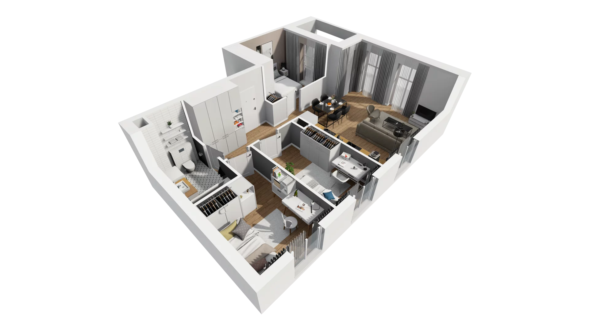 4 pokoje, mieszkanie 65,49 m², piętro 1, oferta nr A/10, Esencja, Gdańsk, Śródmieście, Dolne Miasto, ul. Kamienna Grobla / Jałmużnicza