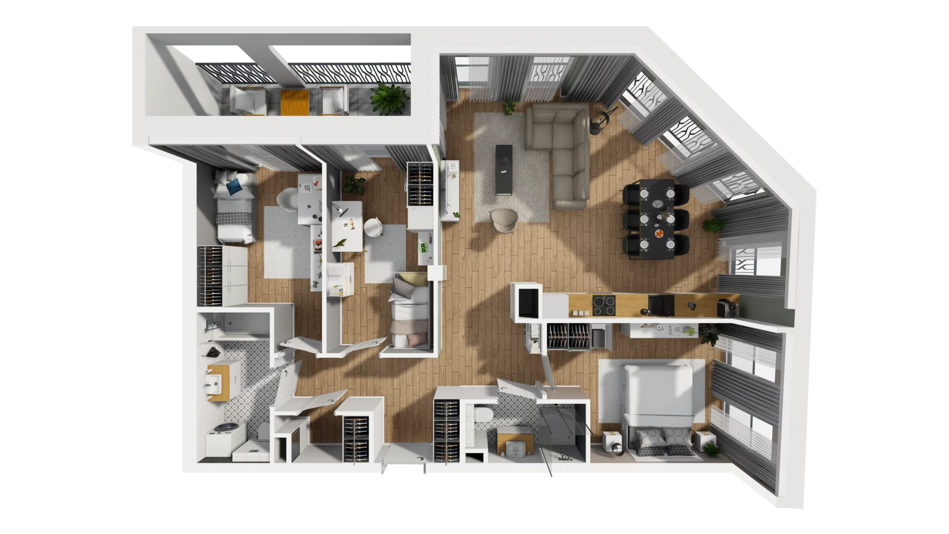 4 pokoje, mieszkanie 89,62 m², piętro 3, oferta nr A/34, Esencja, Gdańsk, Śródmieście, Dolne Miasto, ul. Kamienna Grobla / Jałmużnicza