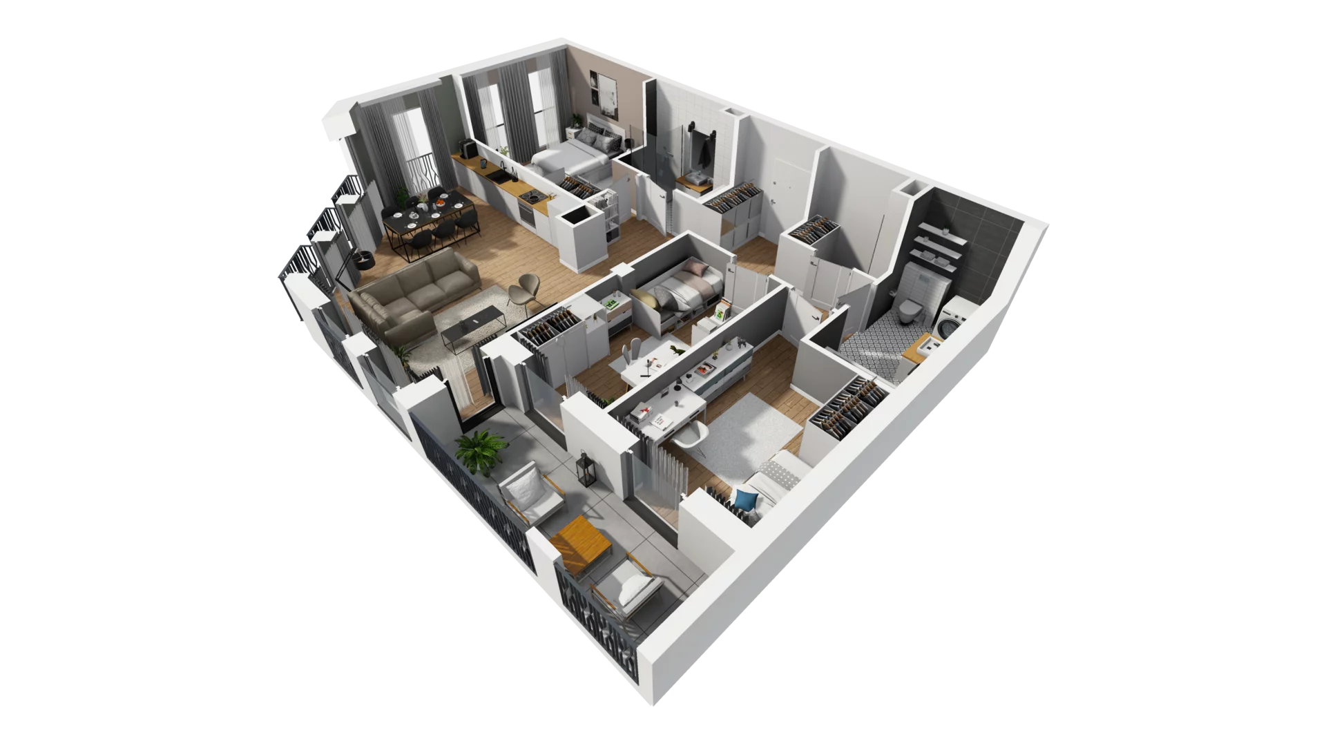 4 pokoje, mieszkanie 89,62 m², piętro 3, oferta nr A/34, Esencja, Gdańsk, Śródmieście, Dolne Miasto, ul. Kamienna Grobla / Jałmużnicza