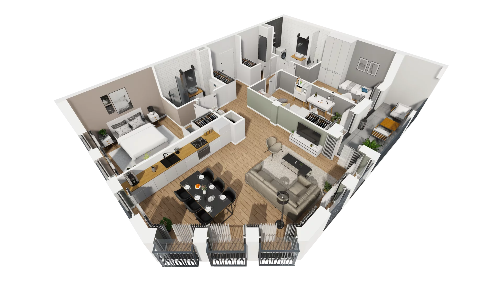 4 pokoje, mieszkanie 89,62 m², piętro 3, oferta nr A/34, Esencja, Gdańsk, Śródmieście, Dolne Miasto, ul. Kamienna Grobla / Jałmużnicza