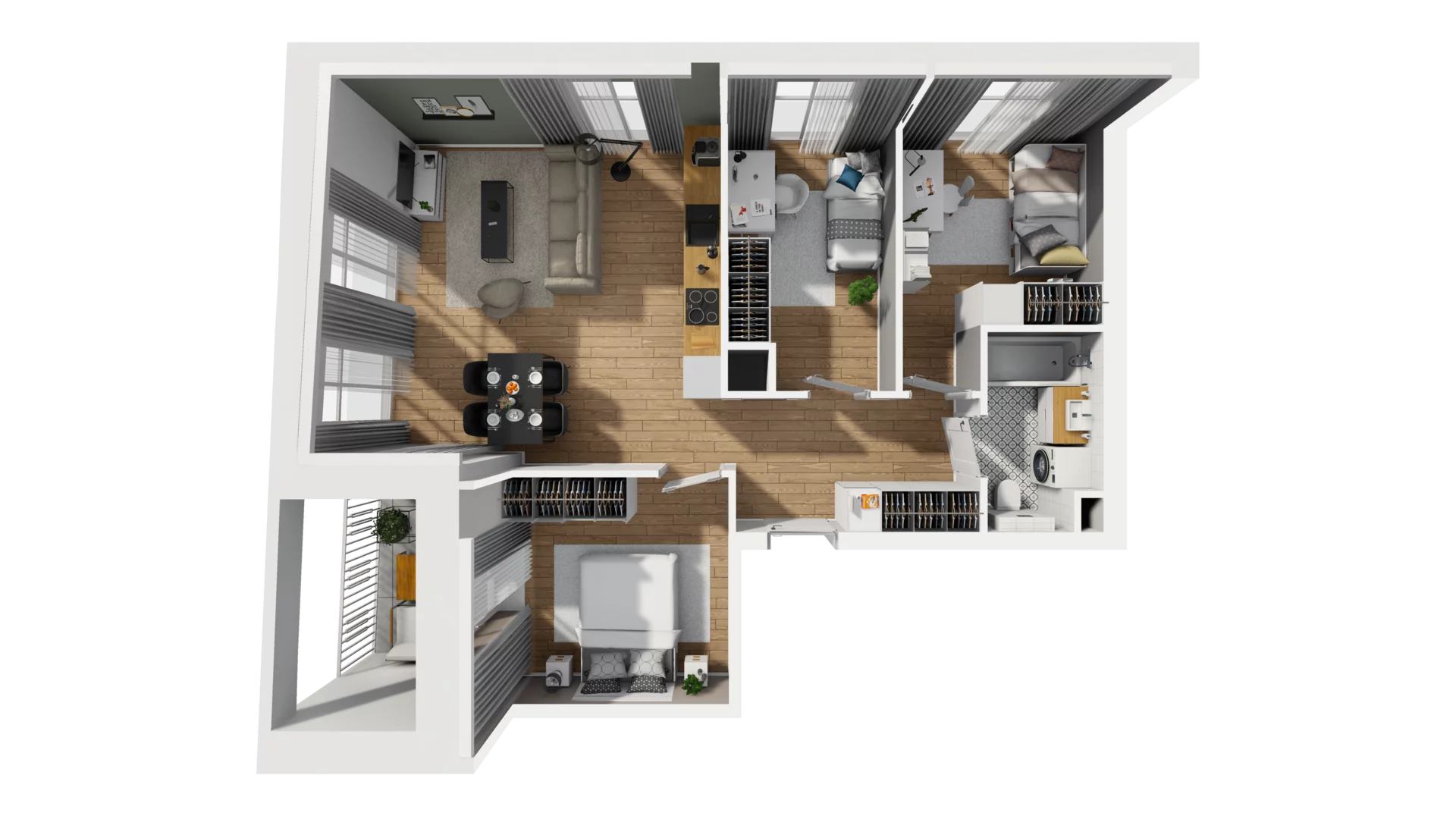 4 pokoje, mieszkanie 63,30 m², piętro 3, oferta nr A/38, Esencja, Gdańsk, Śródmieście, Dolne Miasto, ul. Kamienna Grobla / Jałmużnicza