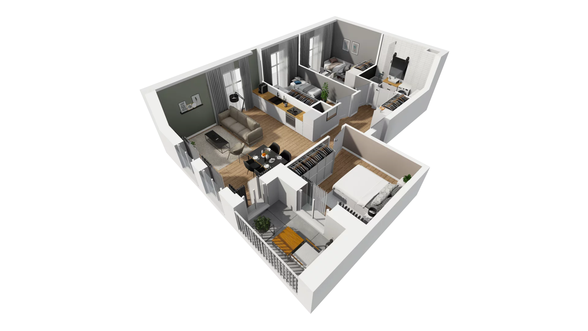 4 pokoje, mieszkanie 63,30 m², piętro 3, oferta nr A/38, Esencja, Gdańsk, Śródmieście, Dolne Miasto, ul. Kamienna Grobla / Jałmużnicza