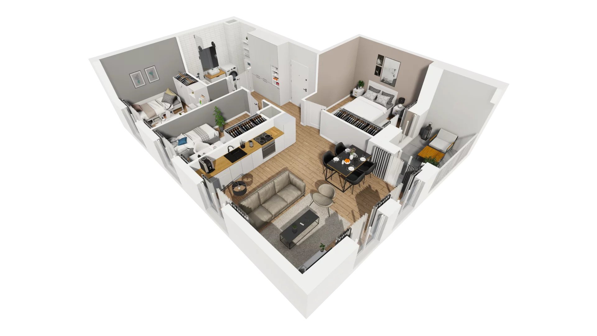 4 pokoje, mieszkanie 63,30 m², piętro 3, oferta nr A/38, Esencja, Gdańsk, Śródmieście, Dolne Miasto, ul. Kamienna Grobla / Jałmużnicza