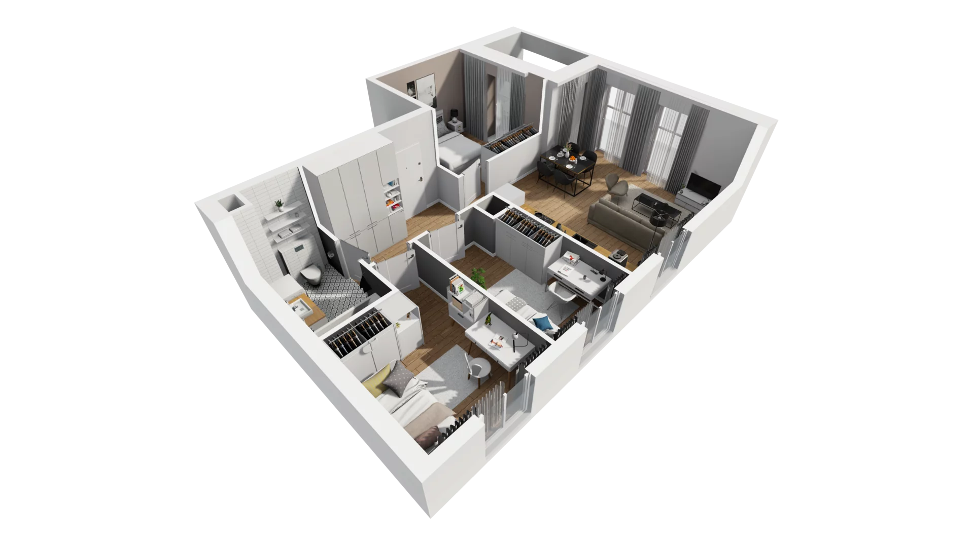 4 pokoje, mieszkanie 63,30 m², piętro 3, oferta nr A/38, Esencja, Gdańsk, Śródmieście, Dolne Miasto, ul. Kamienna Grobla / Jałmużnicza
