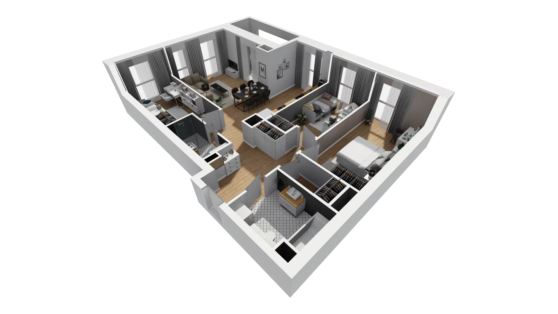 4 pokoje, mieszkanie 85,78 m², piętro 1, oferta nr A/70, Esencja, Gdańsk, Śródmieście, Dolne Miasto, ul. Kamienna Grobla / Jałmużnicza