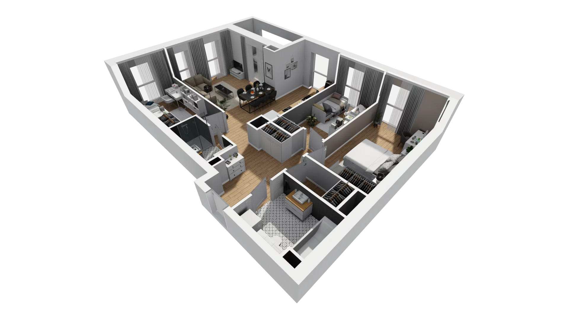 4 pokoje, mieszkanie 85,84 m², piętro 2, oferta nr A/79, Esencja, Gdańsk, Śródmieście, Dolne Miasto, ul. Kamienna Grobla / Jałmużnicza
