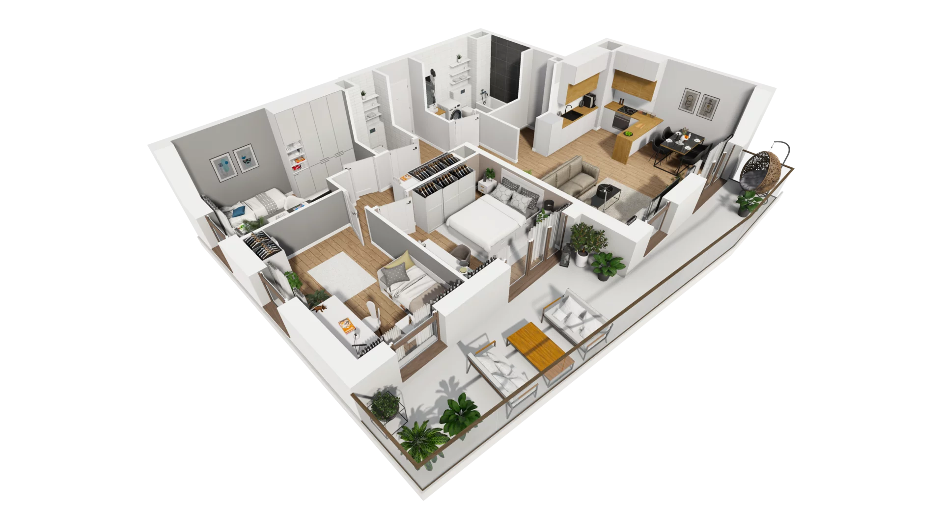 4 pokoje, mieszkanie 82,65 m², piętro 6, oferta nr E/71, Osiedle Synteza bud. E, F, Gdańsk, Piecki-Migowo, Morena, ul. Lema