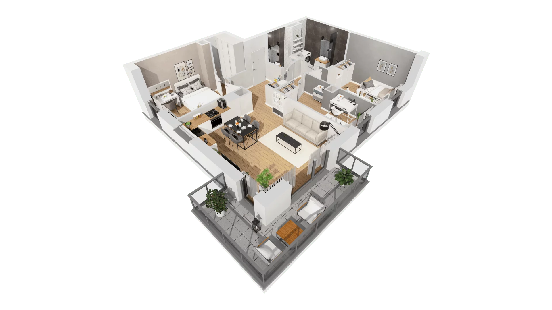 4 pokoje, mieszkanie 75,55 m², piętro 3, oferta nr C10/29, Konstelacja - etap III, Gdynia, Pogórze, ul. Paderewskiego