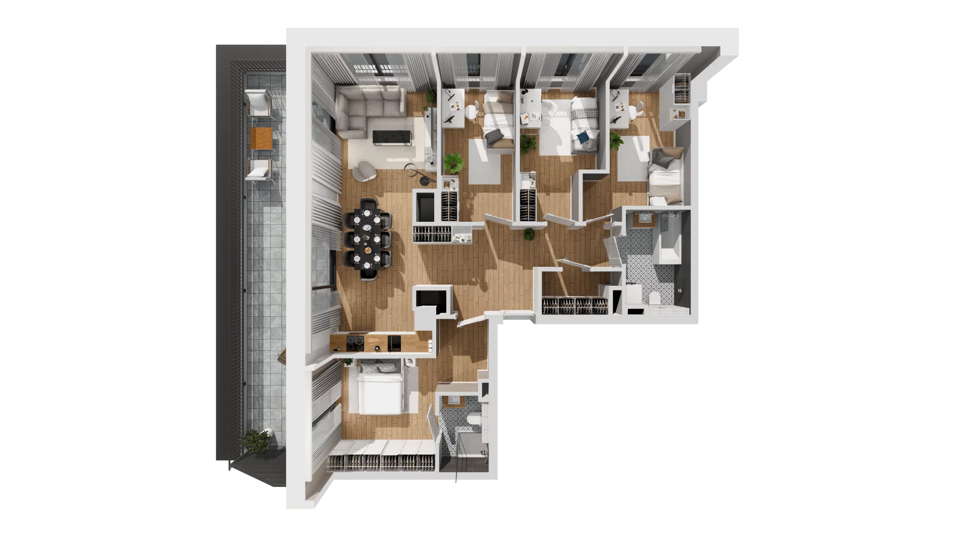 Mieszkanie 97,38 m², piętro 7, oferta nr G/218, DOKI Living - etap II, Gdańsk, Śródmieście, ul. Aleja Doki