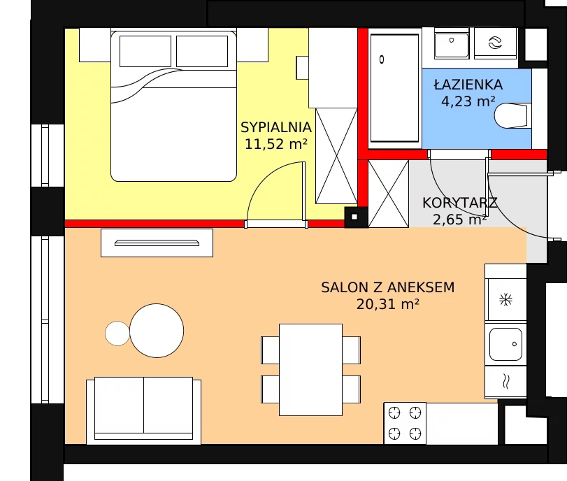 Lokal inwestycyjny 38,54 m², parter, oferta nr B1/4, LAS - apartamenty na Półwyspie Helskim, Jastarnia, ul. Mickiewicza