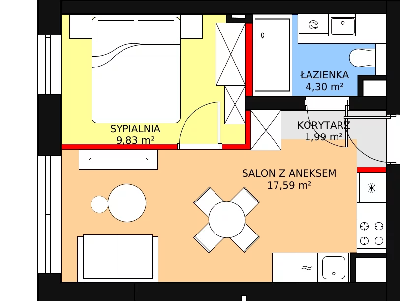 Lokal inwestycyjny 33,60 m², parter, oferta nr B2/4, LAS - apartamenty na Półwyspie Helskim, Jastarnia, ul. Mickiewicza