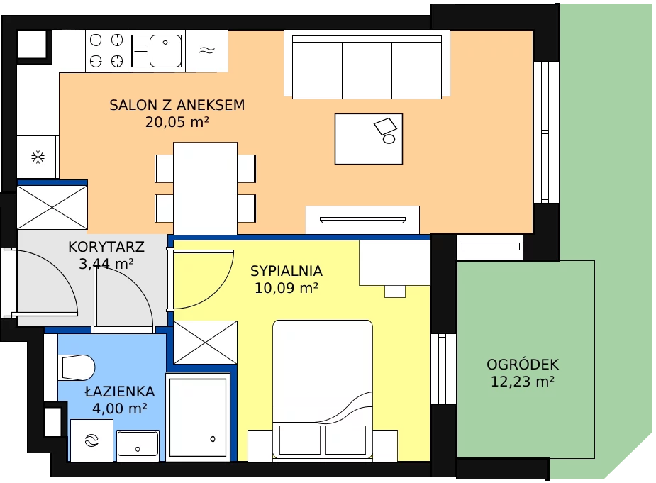 Zalety mieszkania 37.58 m², A/6