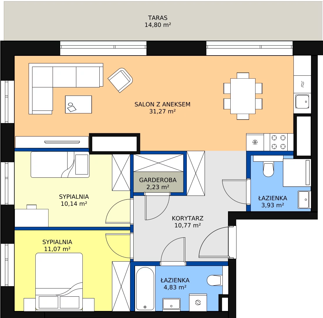 Zalety mieszkania 74.24 m², G/220
