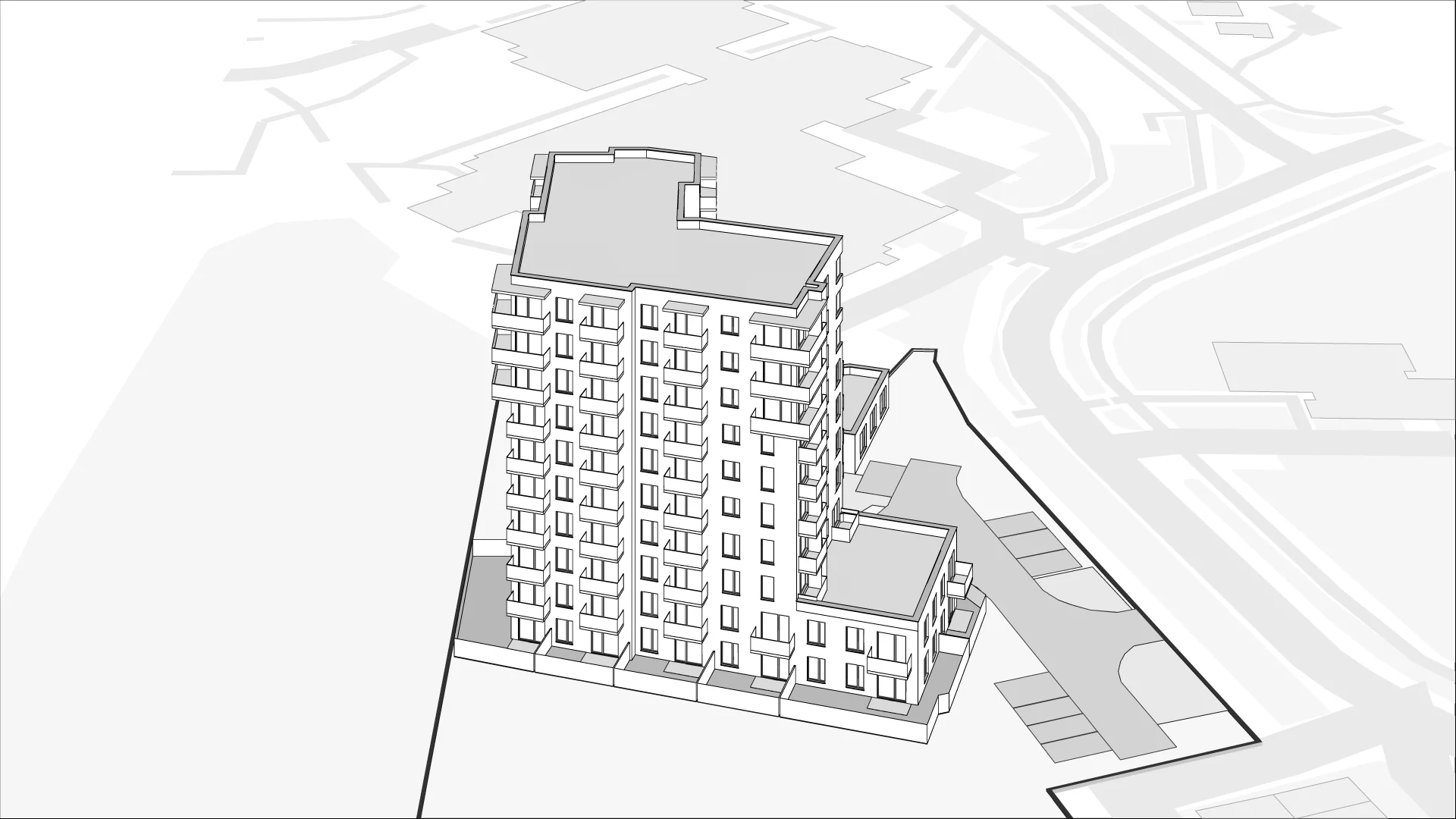 Wirtualna makieta 3D mieszkania 43.8 m², B1/50