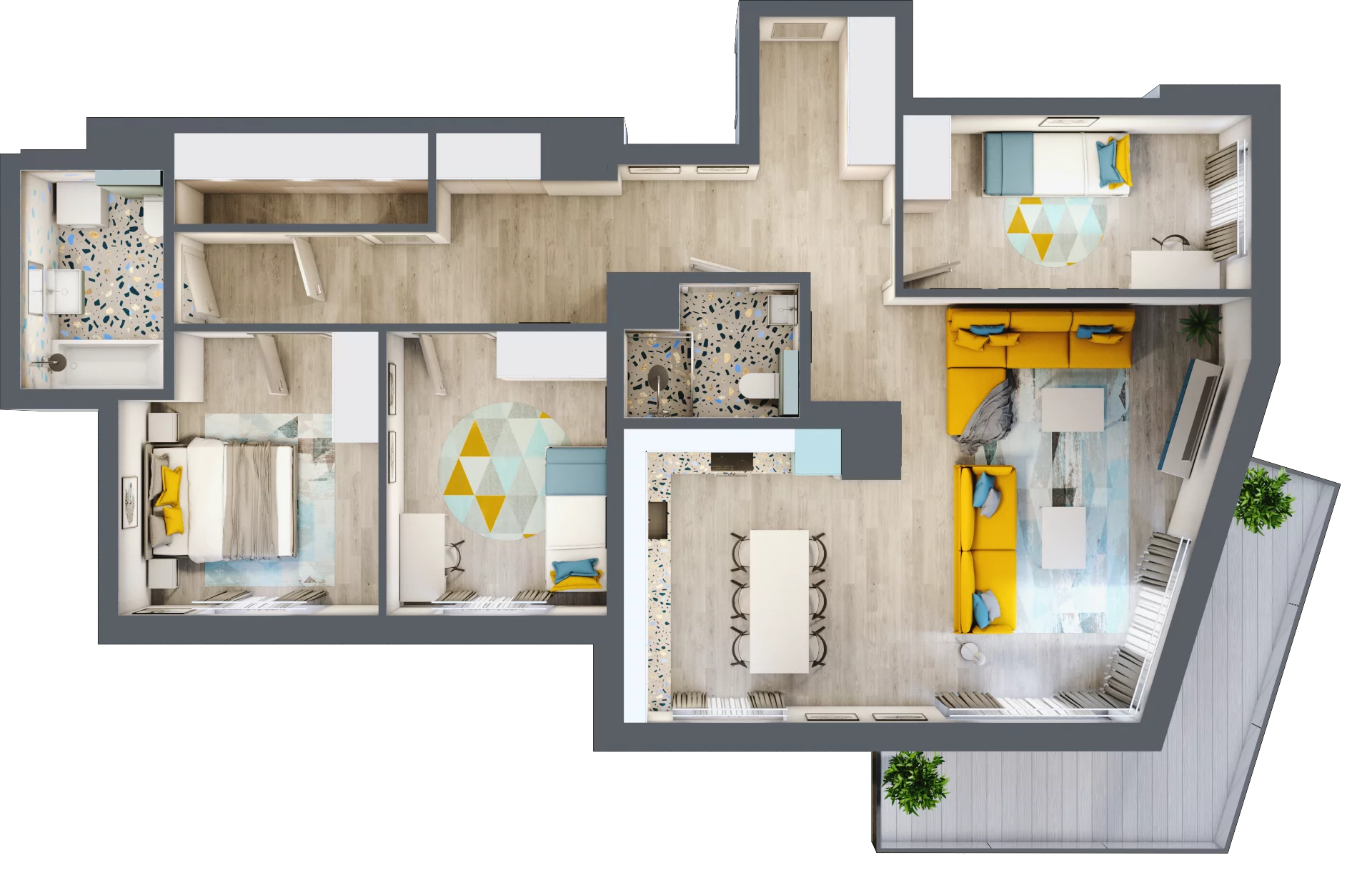 4 pokoje, mieszkanie 100,61 m², piętro 7, oferta nr B1/72, Leśna Góra, Gdańsk, Brętowo, Niedźwiednik, ul. Leśna Góra