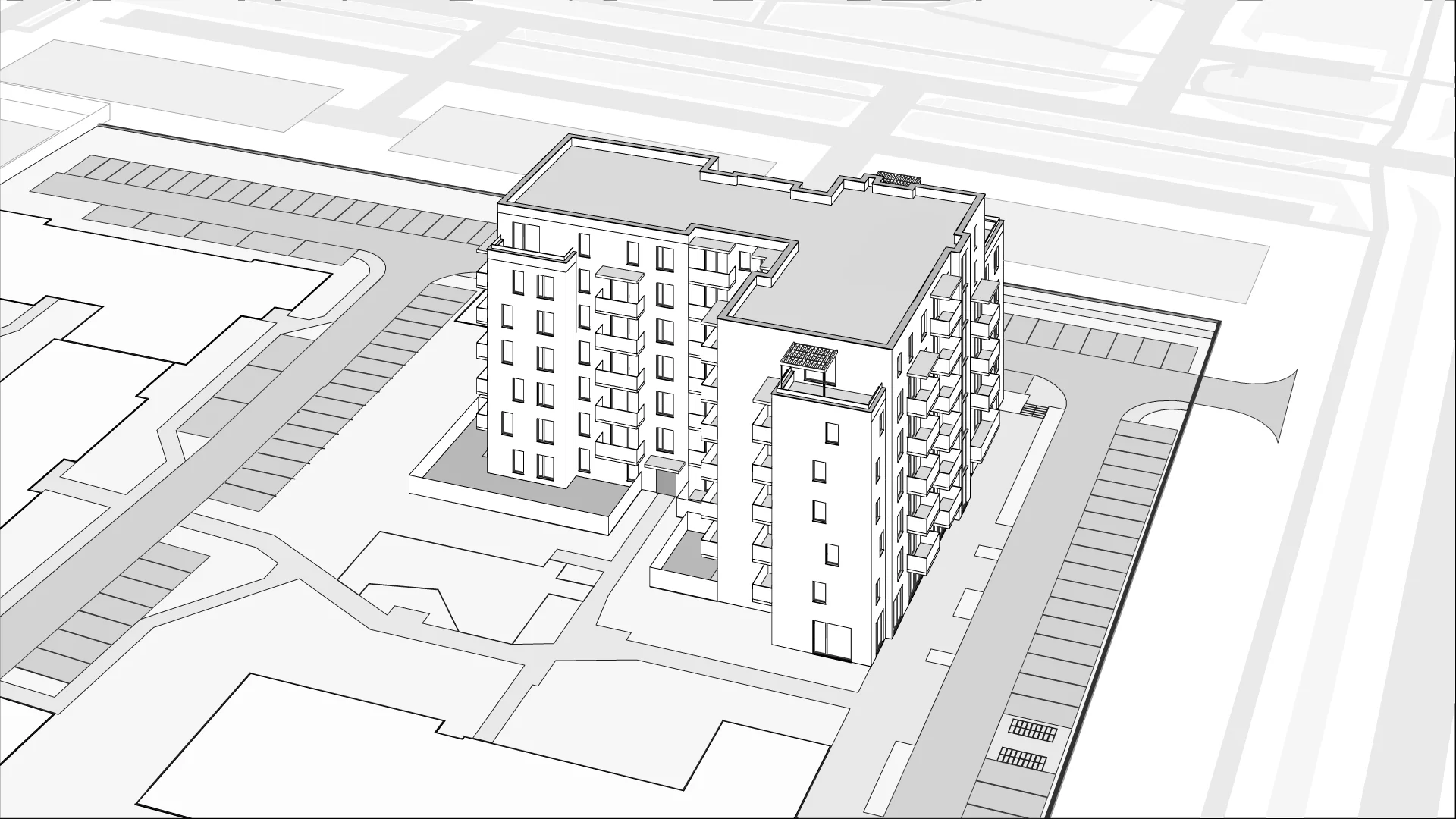 Wirtualna makieta 3D mieszkania 42.1 m², B1/2