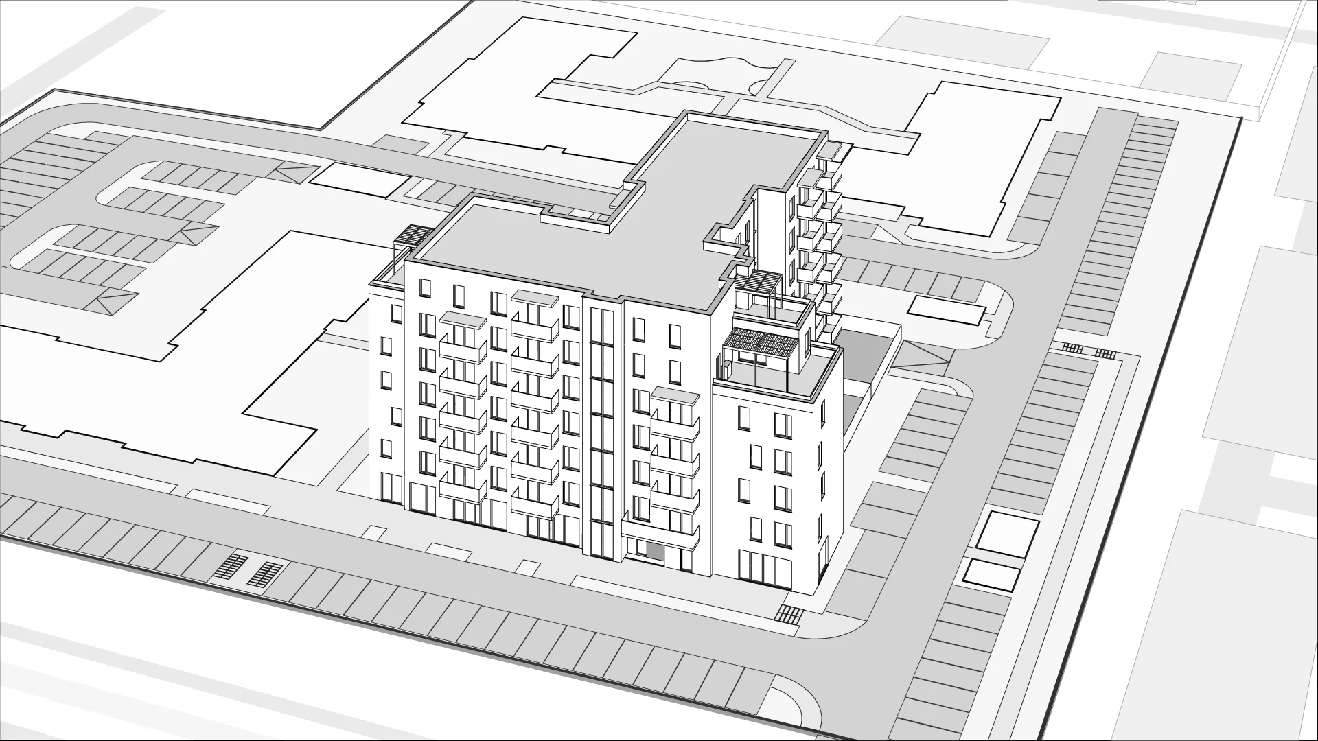 Wirtualna makieta 3D mieszkania 45.29 m², B1/3
