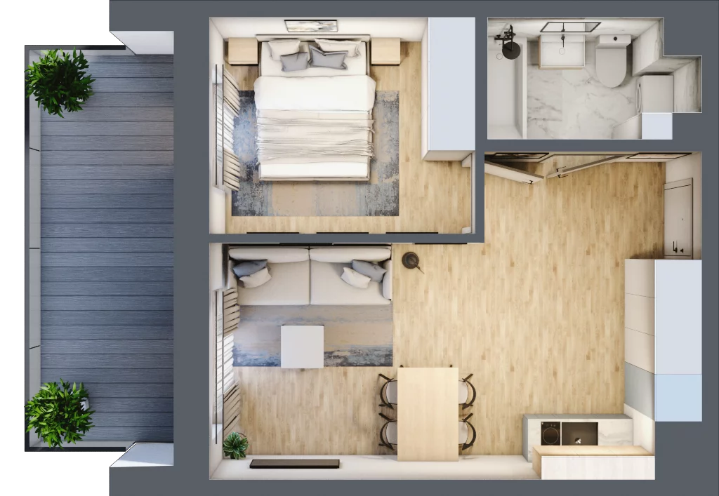 2 pokoje, apartament inwestycyjny 35,02 m², piętro 3, oferta nr 48, Jachtowa, Świnoujście, ul. Stefana Rogozińskiego