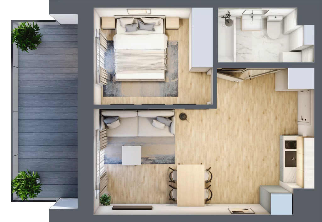 2 pokoje, apartament inwestycyjny 35,37 m², piętro 3, oferta nr 50, Jachtowa, Świnoujście, ul. Stefana Rogozińskiego