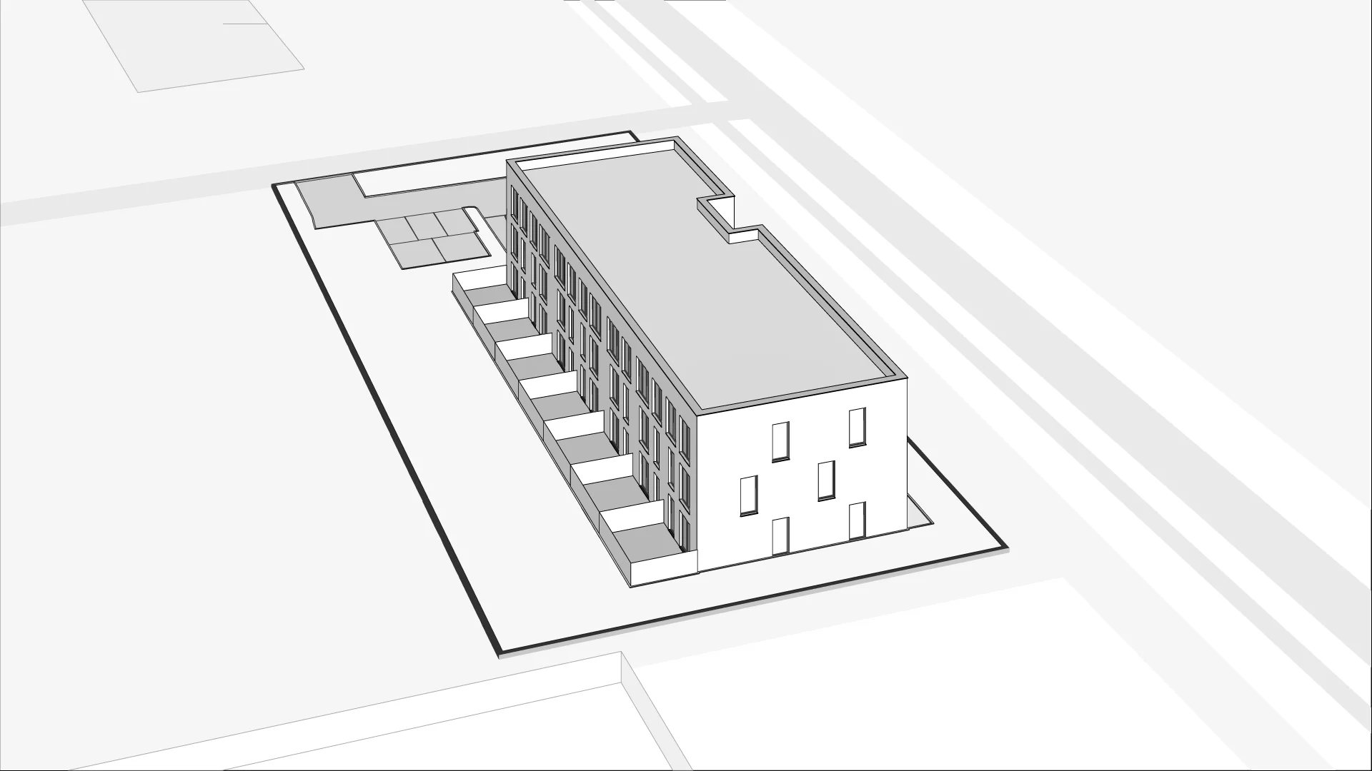Wirtualna makieta 3D apartamentu inwestycyjnego 34.26 m², J3