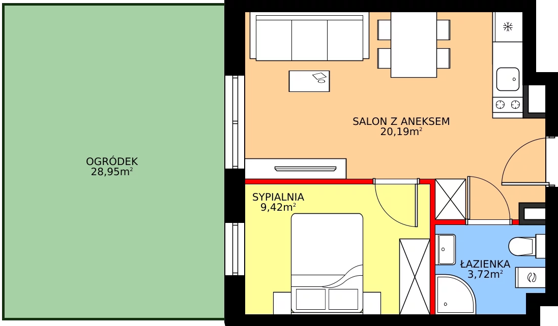 Zalety apartamentu inwestycyjnego 33.33 m², J5