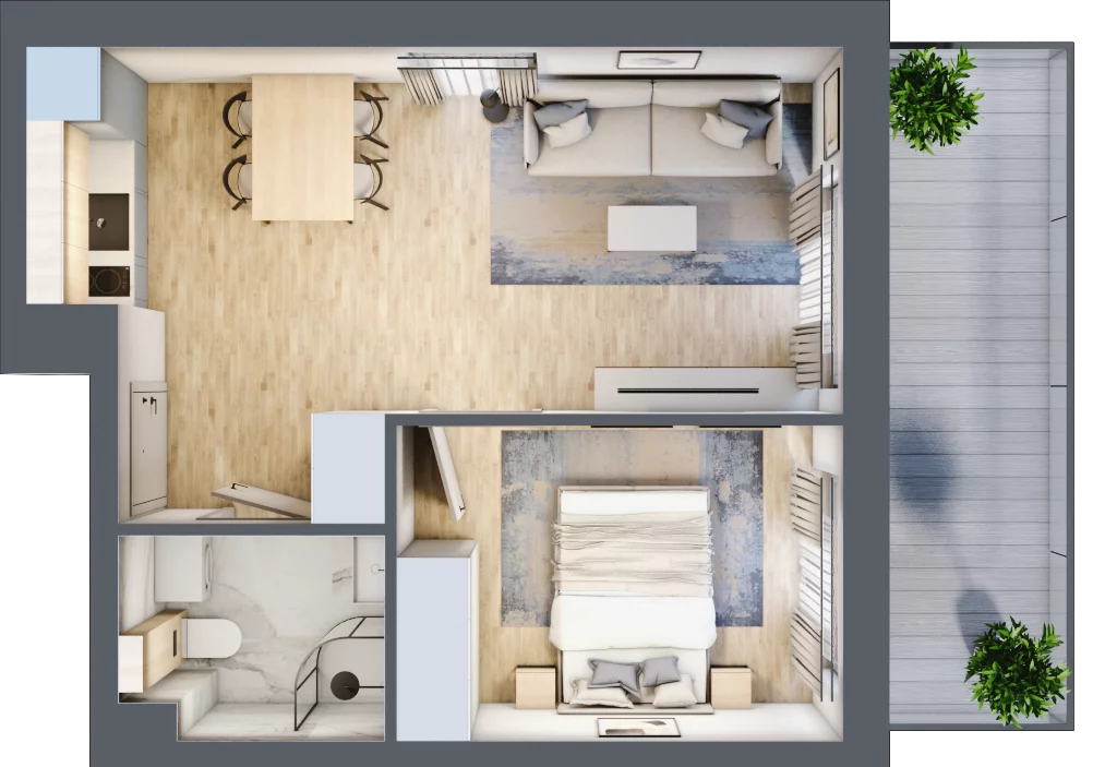 2 pokoje, apartament inwestycyjny 34,26 m², parter, oferta nr J11, Jasna, Międzywodzie, ul. Jasna 1