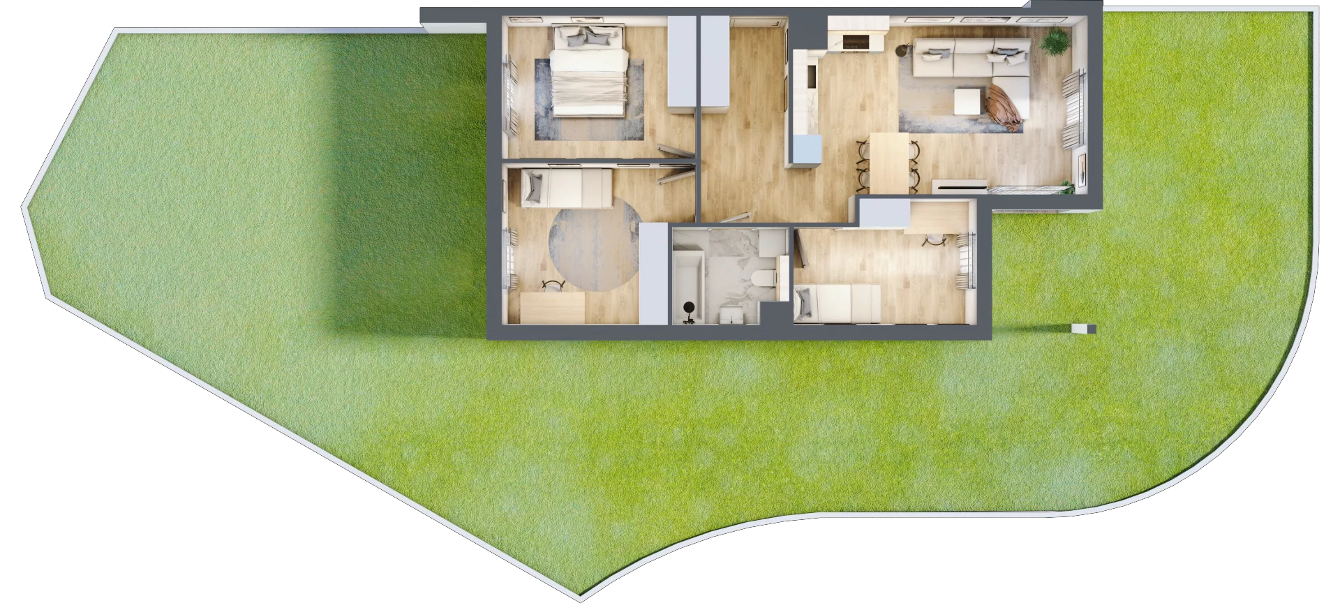 4 pokoje, mieszkanie 70,16 m², parter, oferta nr CZ3.5, Nowa Czernica CZ3, Czernica, ul. Wojska Polskiego 15