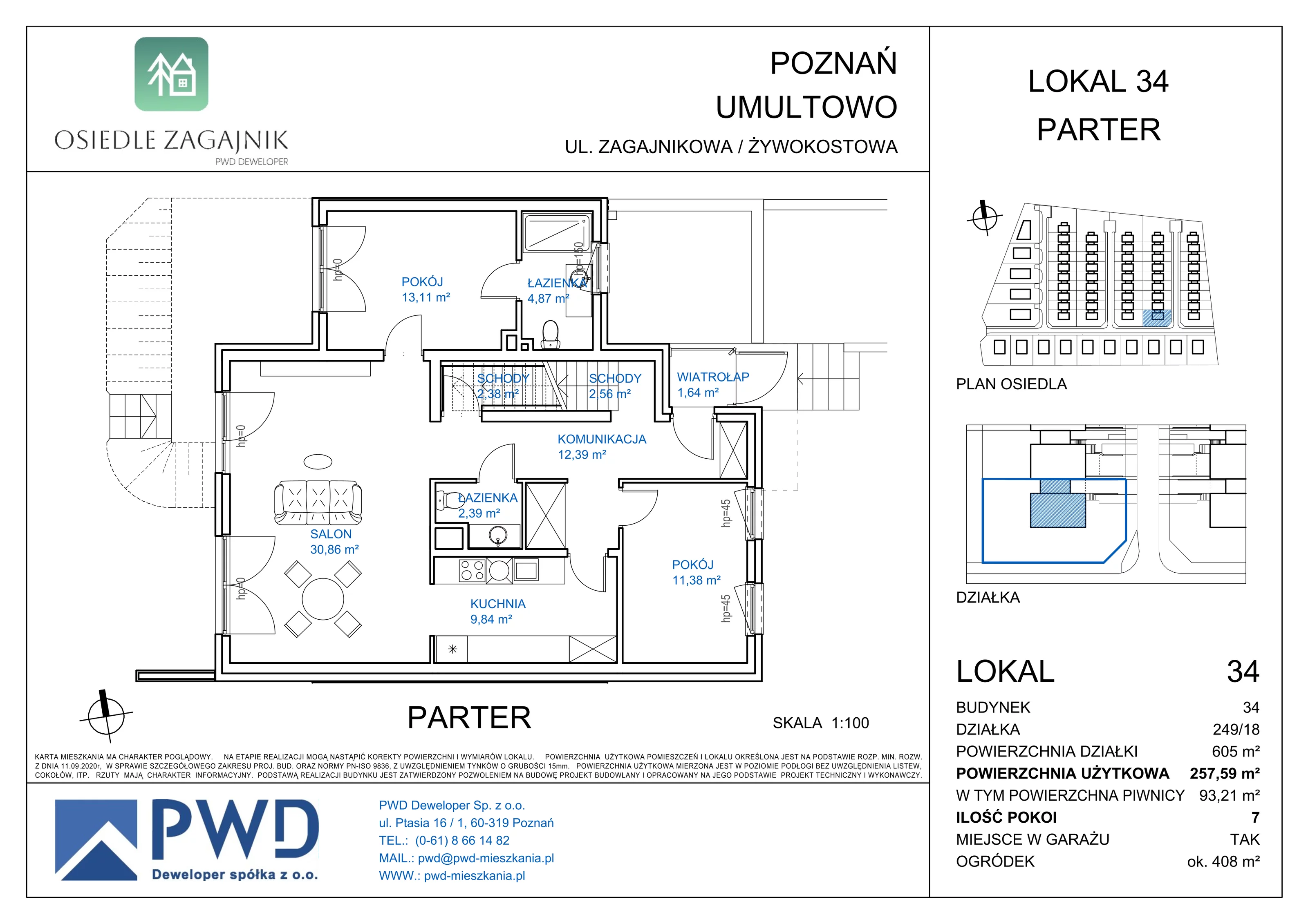 Dom 164,38 m², oferta nr 34, Osiedle Zagajnik - Domy, Poznań, Umultowo, Umultowo, ul. Zagajnikowa