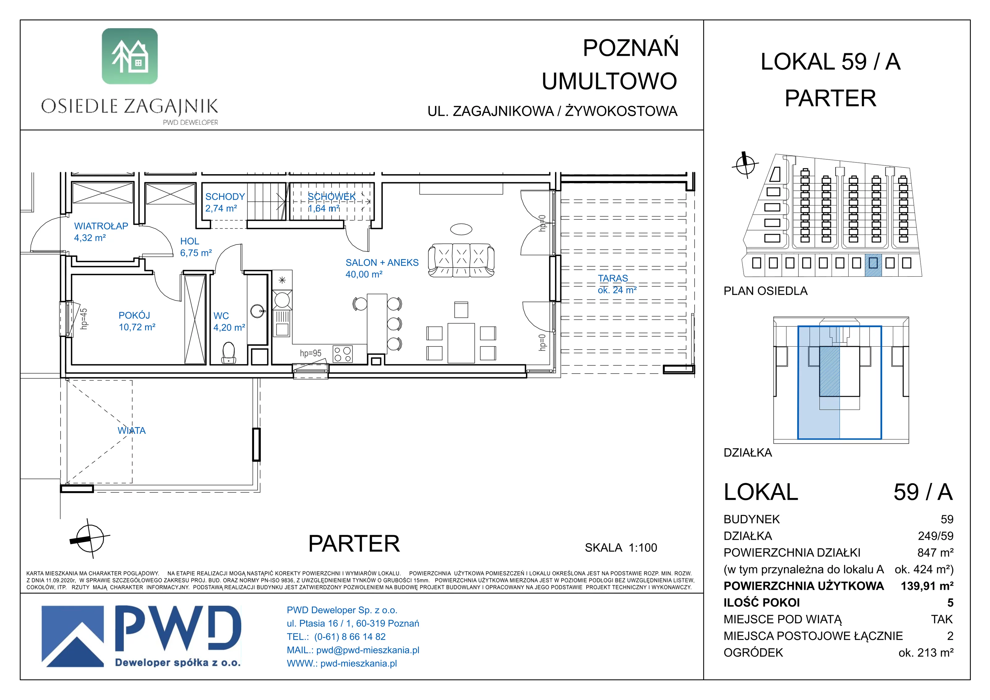 Dom 139,91 m², oferta nr A59/A, Osiedle Zagajnik - Domy, Poznań, Umultowo, Umultowo, ul. Zagajnikowa