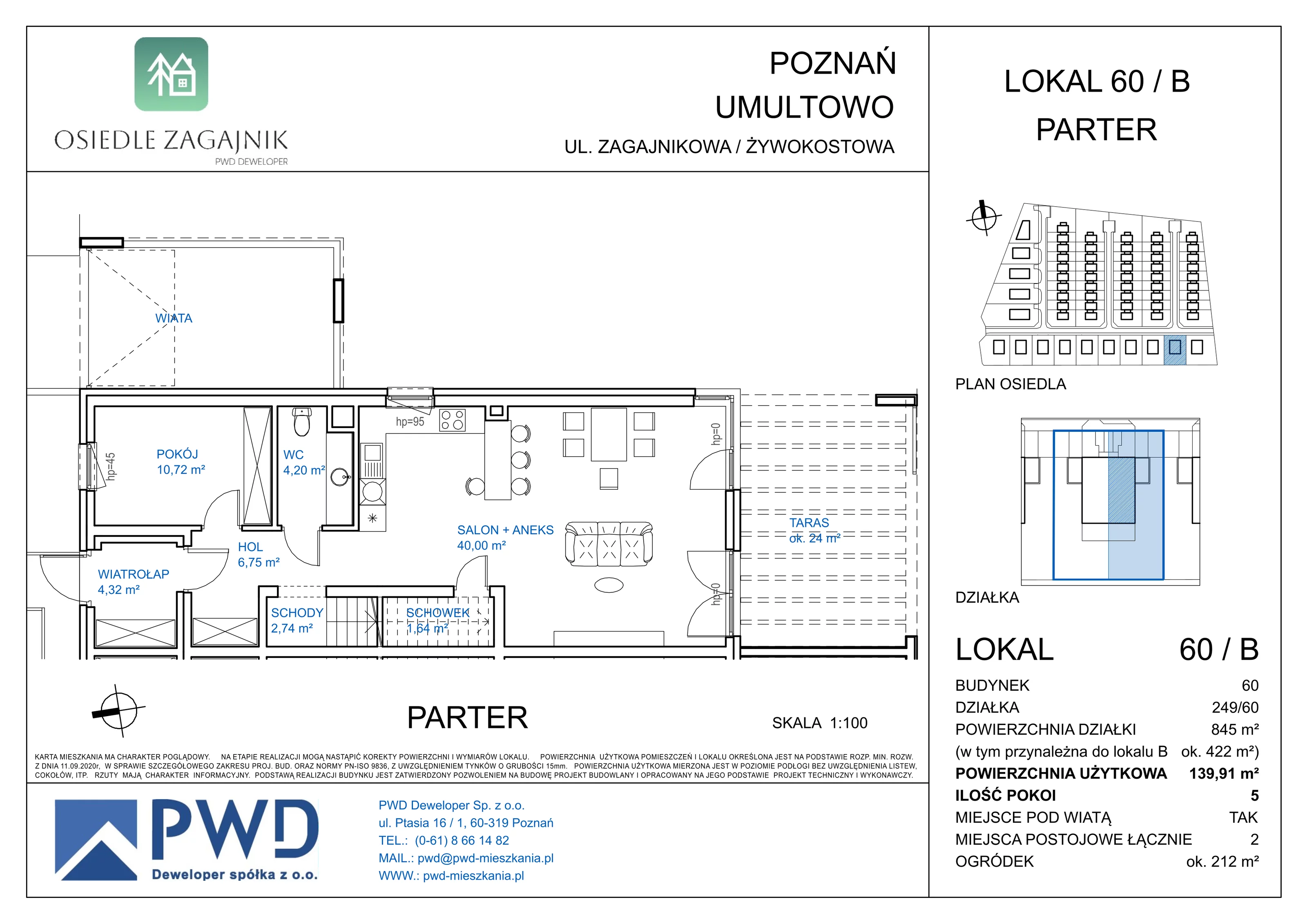 Dom 139,91 m², oferta nr A60/B, Osiedle Zagajnik - Domy, Poznań, Umultowo, Umultowo, ul. Zagajnikowa