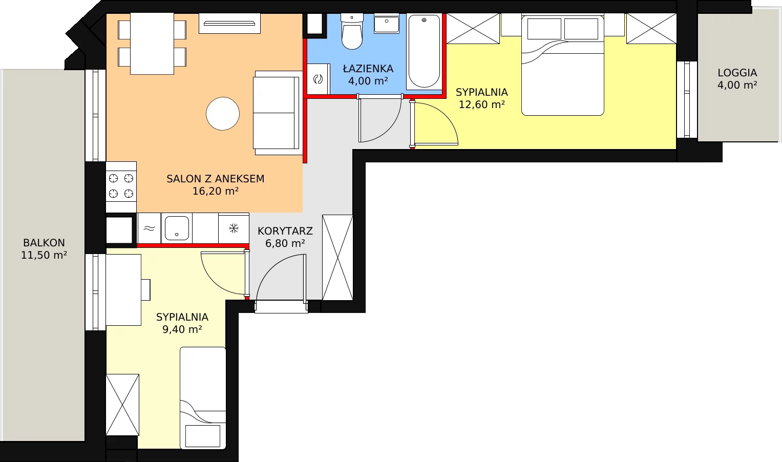 Mieszkanie 49,00 m², piętro 7, oferta nr 74, Comfort City Szmaragd, Warszawa, Białołęka, Nowodwory, ul. Dionizosa 4