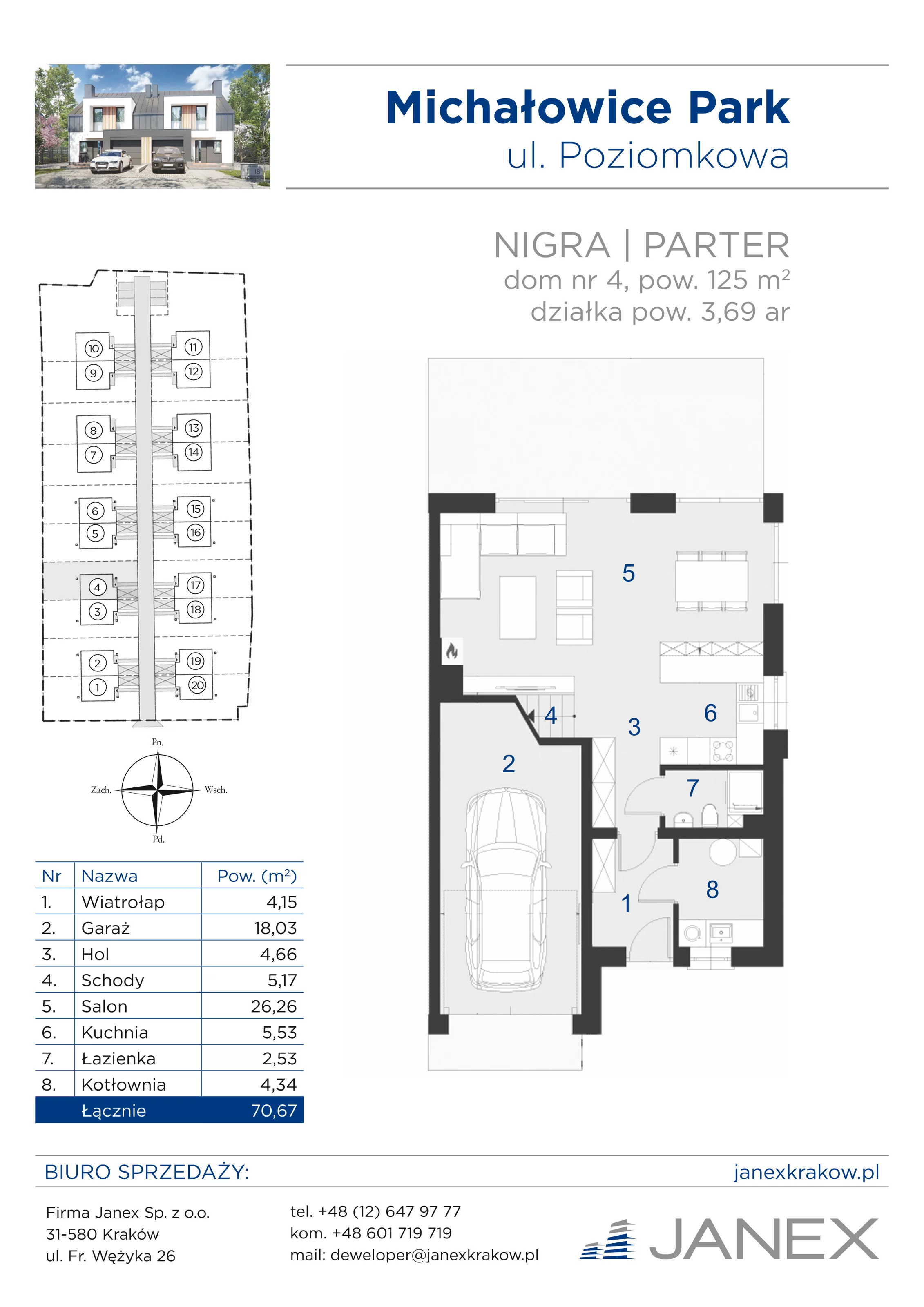 Dom 125,00 m², oferta nr 4, Michałowice Park II etap, Michałowice, ul. Poziomkowa