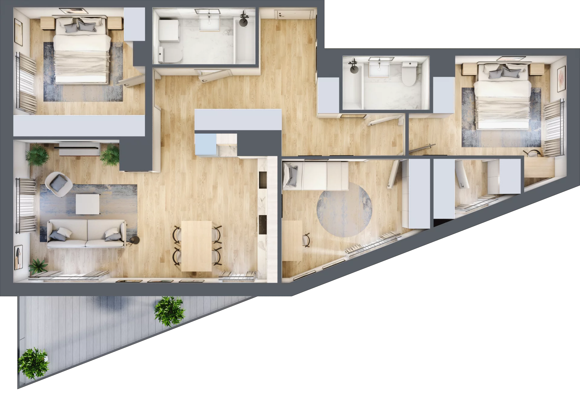 4 pokoje, mieszkanie 94,71 m², piętro 1, oferta nr BM1/3, Nowa Drożdżownia - Etap II, Kraków, Bieżanów-Prokocim, ul. Drożdżowa 5