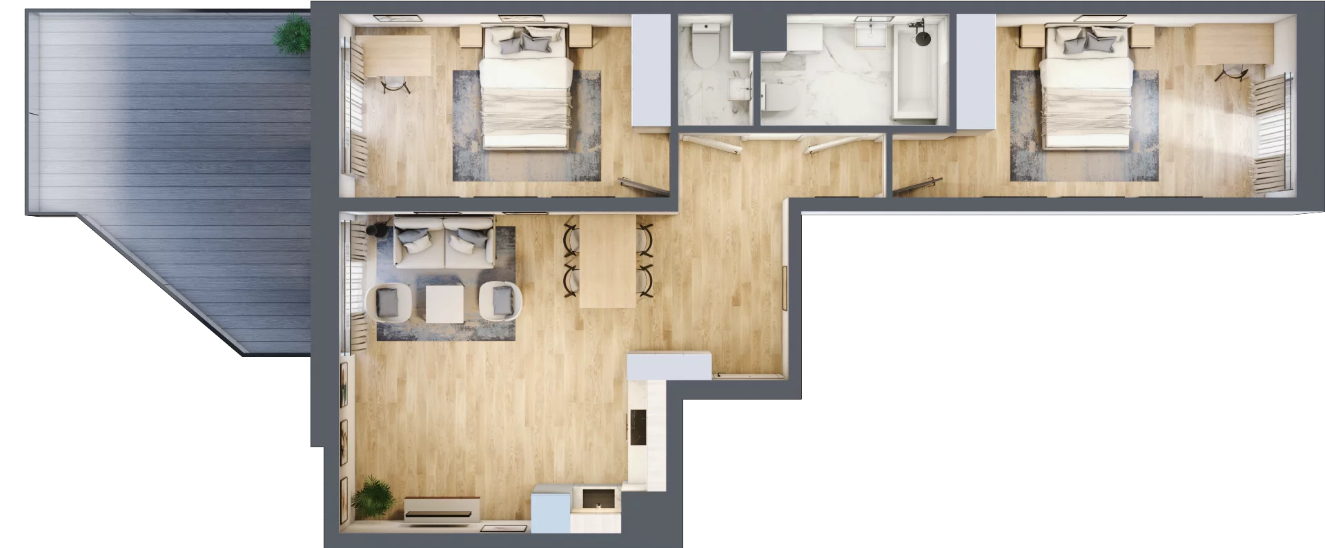 3 pokoje, apartament 68,31 m², piętro 1, oferta nr 215A, Krowodrza Park, Kraków, Krowodrza, Łobzów, al. Kijowska