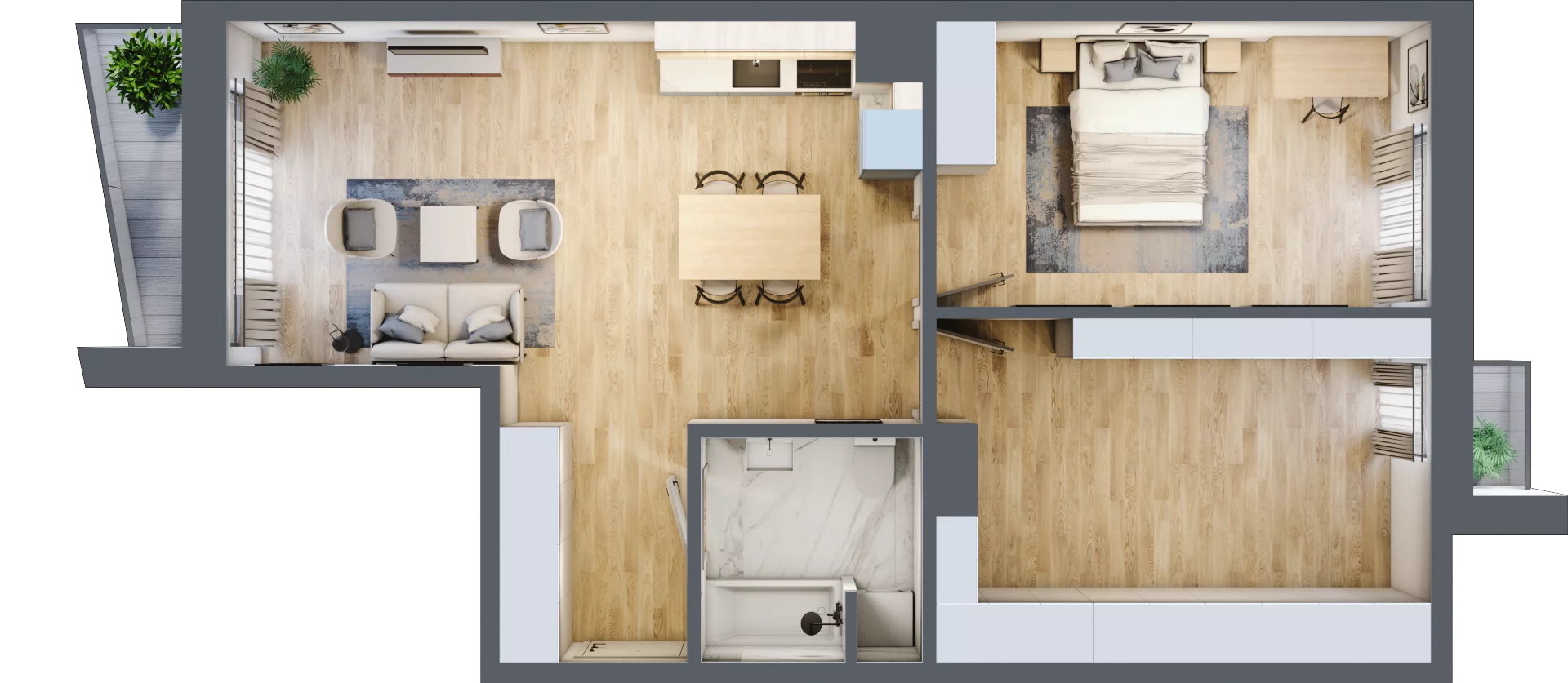 2 pokoje, apartament 67,59 m², piętro 5, oferta nr 607B, Krowodrza Park, Kraków, Krowodrza, Łobzów, al. Kijowska