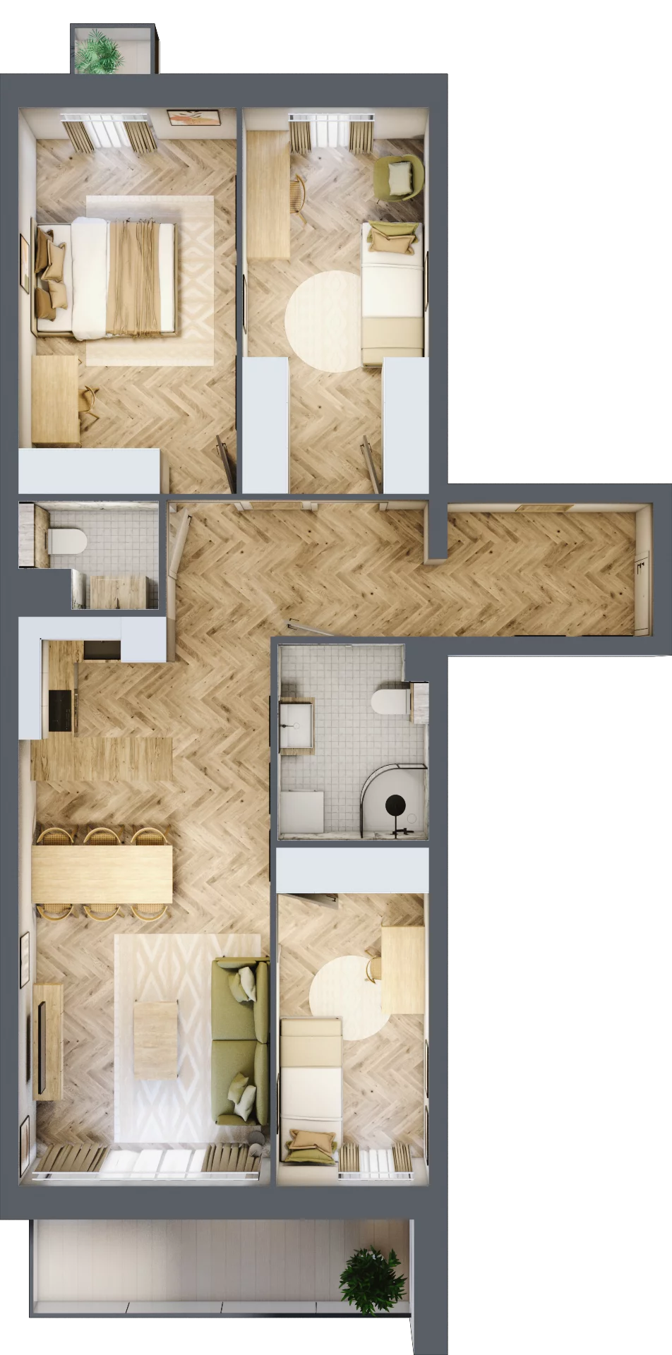 4 pokoje, mieszkanie 79,70 m², parter, oferta nr B01, Lwowska 14, Chorzów, ul. Lwowska 14