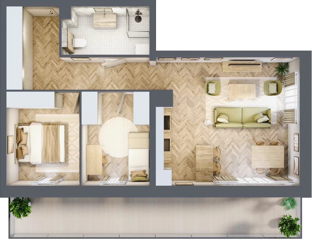 3 pokoje, mieszkanie 61,40 m², parter, oferta nr B03, Lwowska 14, Chorzów, ul. Lwowska 14