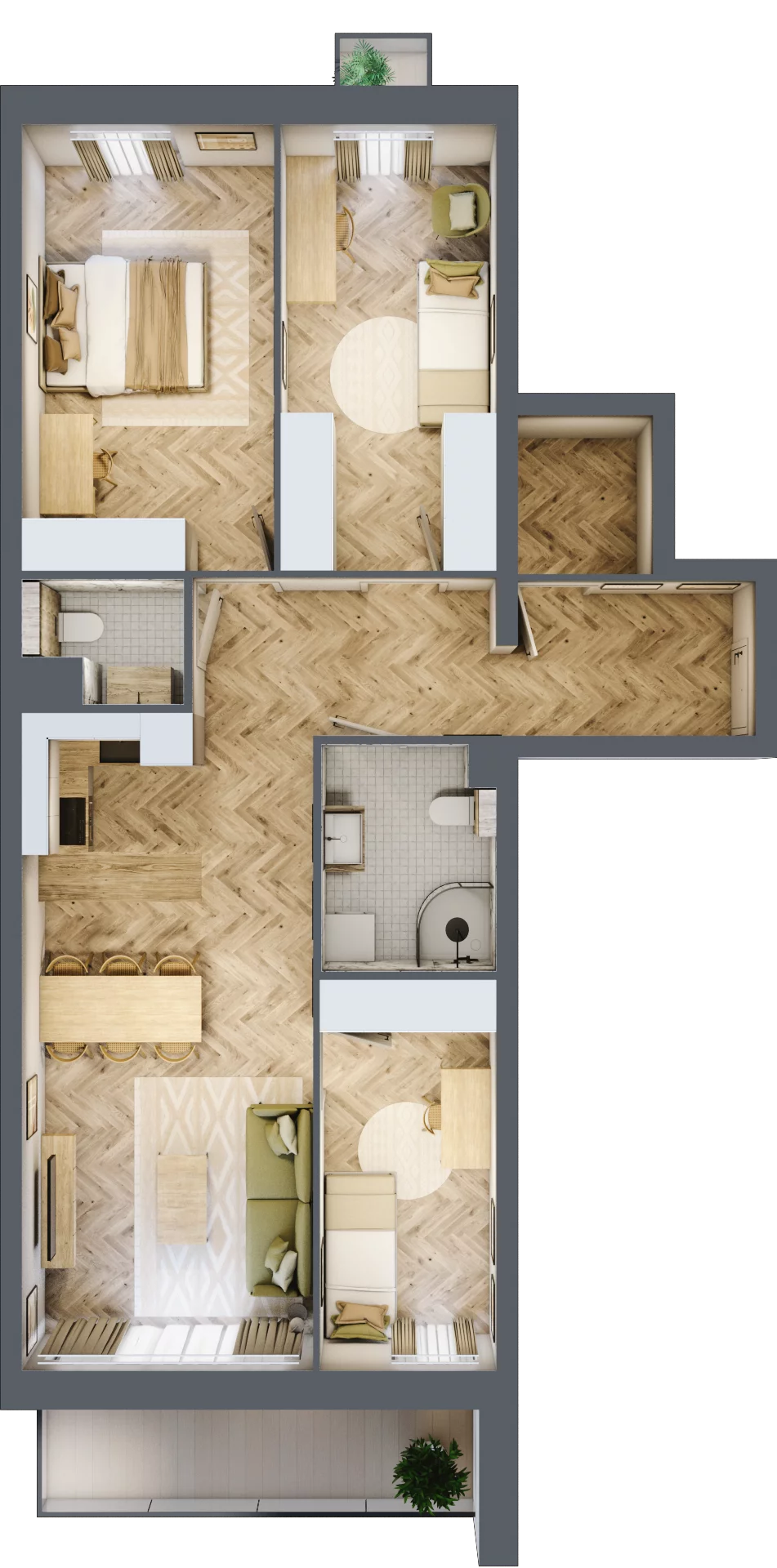 4 pokoje, mieszkanie 82,50 m², piętro 3, oferta nr B17, Lwowska 14, Chorzów, ul. Lwowska 14