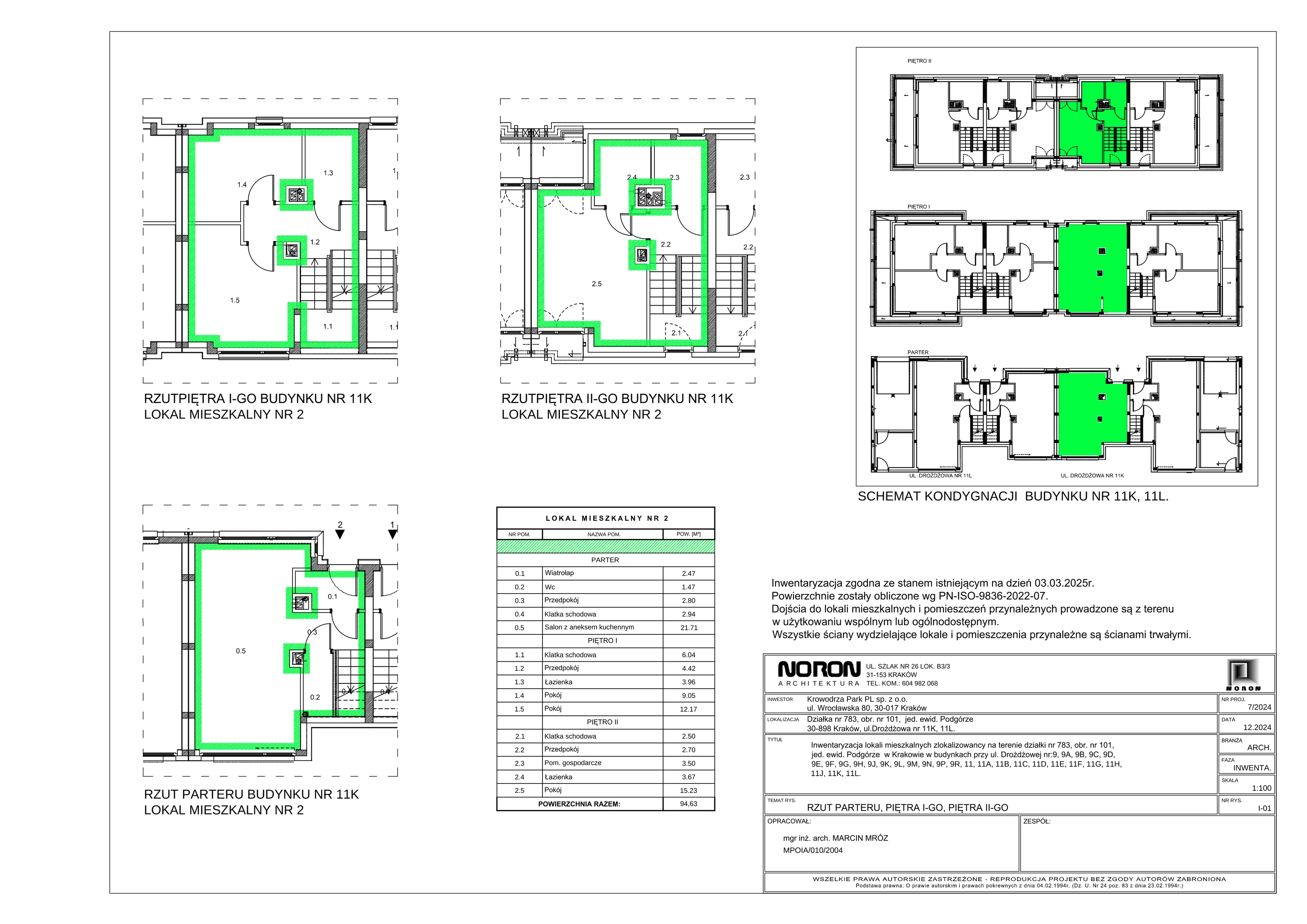 4 pokoje, mieszkanie 94,63 m², parter, oferta nr 11K_2, Nowa Drożdżownia, Kraków, Bieżanów-Prokocim, ul. Drożdżowa 11
