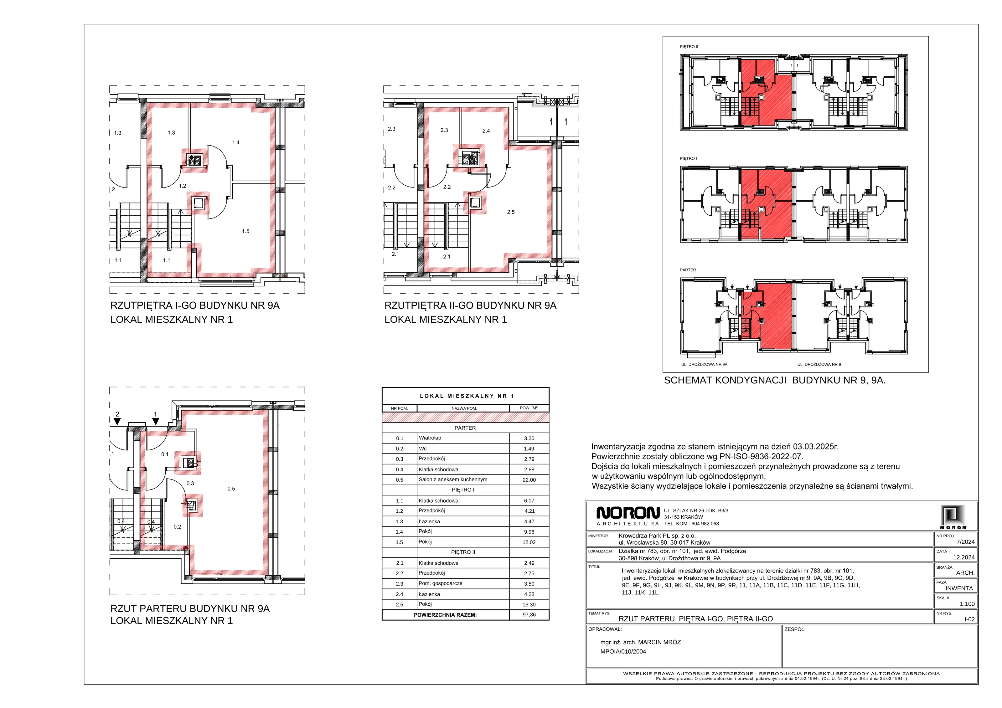 4 pokoje, mieszkanie 97,36 m², parter, oferta nr 9A_1, Nowa Drożdżownia, Kraków, Bieżanów-Prokocim, ul. Drożdżowa 11