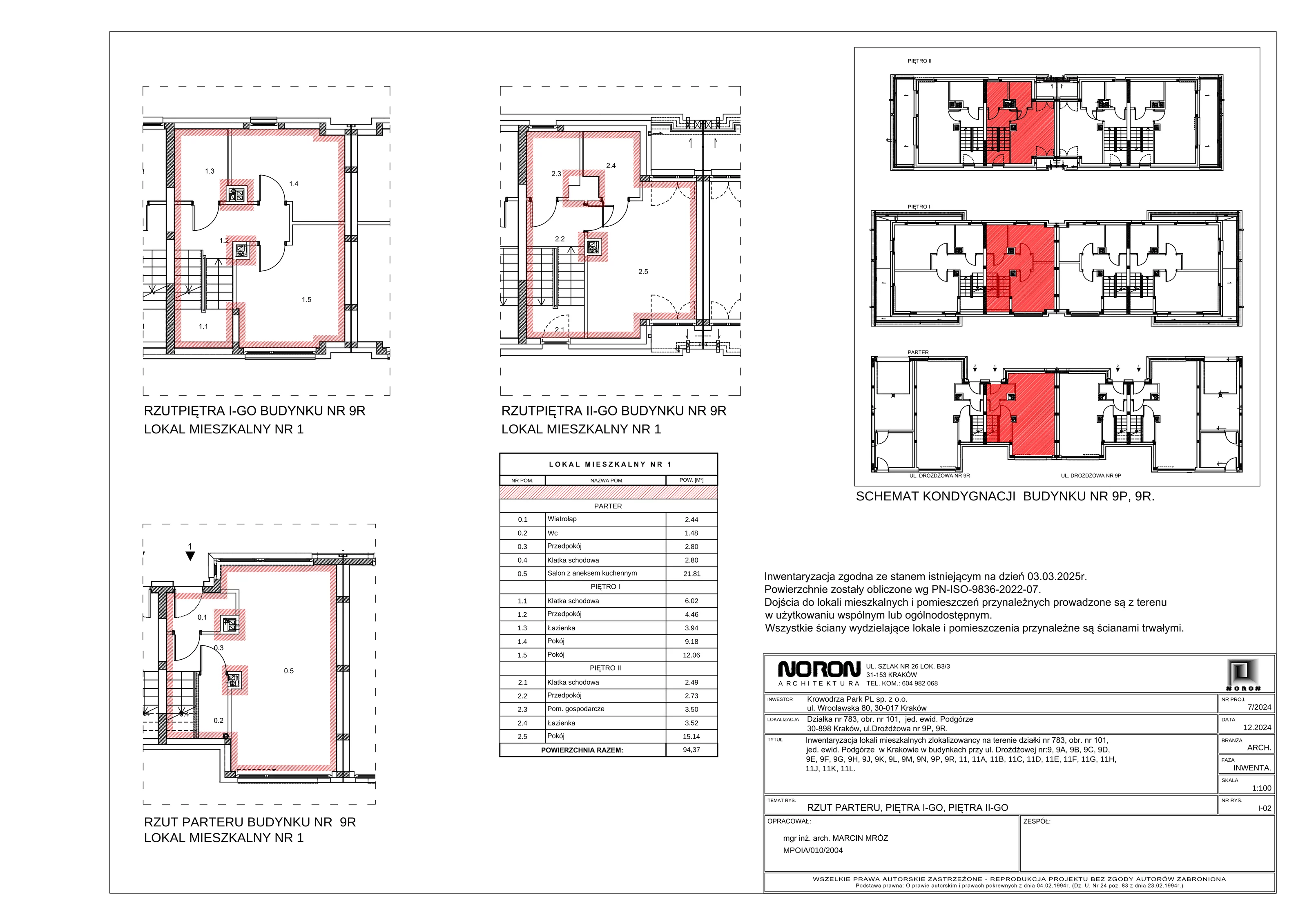 4 pokoje, mieszkanie 94,37 m², parter, oferta nr 9R_1, Nowa Drożdżownia, Kraków, Bieżanów-Prokocim, ul. Drożdżowa 11