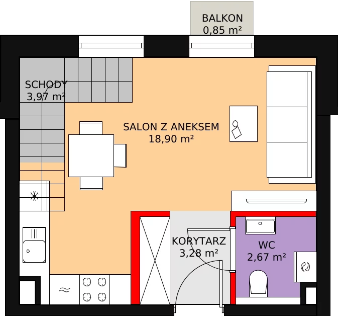 Mieszkanie 44,16 m², parter, oferta nr 1, Sprzeczna 6, Warszawa, Praga Północ, Stara Praga, ul. Sprzeczna 6