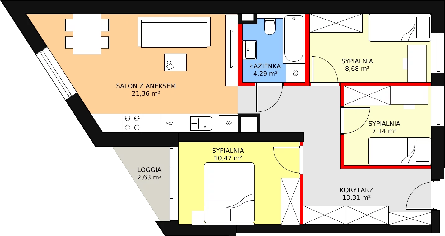 4 pokoje, apartament 65,25 m², piętro 1, oferta nr 9, Sprzeczna 6, Warszawa, Praga Północ, Stara Praga, ul. Sprzeczna 6