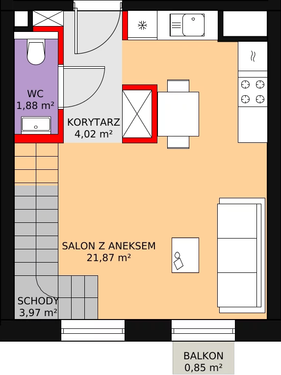 Mieszkanie 48,56 m², piętro 2, oferta nr 14, Sprzeczna 6, Warszawa, Praga Północ, Stara Praga, ul. Sprzeczna 6