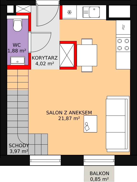 Mieszkanie 48,56 m², piętro 4, oferta nr 26, Sprzeczna 6, Warszawa, Praga Północ, Stara Praga, ul. Sprzeczna 6