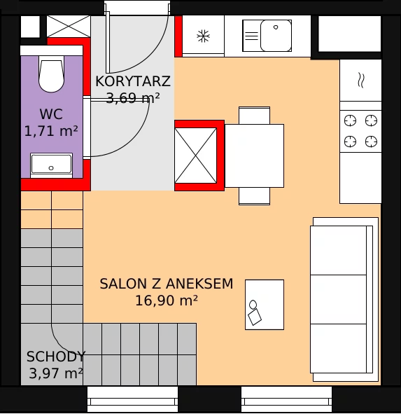 Mieszkanie 46,18 m², piętro 6, oferta nr 35, Sprzeczna 6, Warszawa, Praga Północ, Stara Praga, ul. Sprzeczna 6