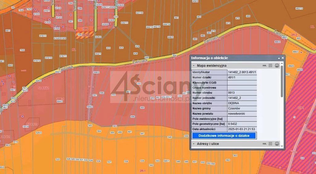 Działka 5 432,00 m², oferta nr , 10261/3098/OGS, Dębina