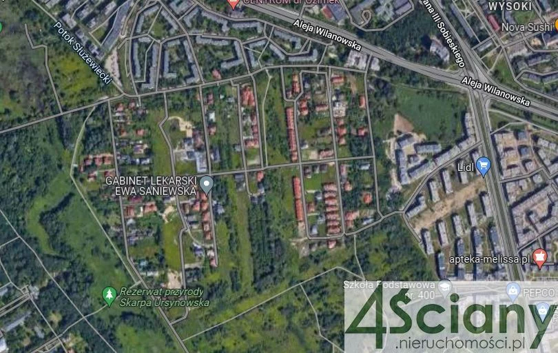 Działka 1 277,00 m², Warszawa, Wilanów, Sprzedaż